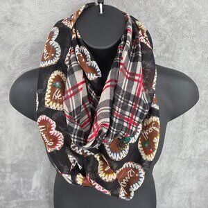 Codello x Disney Infinity Scarf Mickey Minnie Mouse Plaid Hearts Colorful Cozy